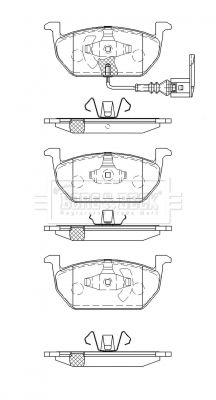 BORG & BECK Комплект тормозных колодок, дисковый тормоз BBP2511